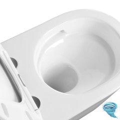 Унитаз подвесной безободковый Aquatek Оберон AQ1365T-00 с сиденьем Soft Close (микролифт)