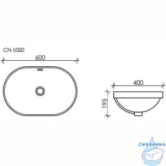 Раковина встраиваемая 60 см Ceramicanova Element CN5020