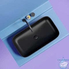  Раковина на столешницу 71 см Ceramicanova Element CN6054MB (черный матовый)