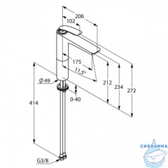 Смеситель для раковины Kludi Balance 522969175 (без донного клапана)