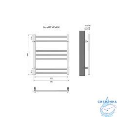 Полотенцесушитель водяной Aquatek Вега П7 500х600 хром (нижнее подключение)