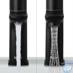 Смеситель для раковины Iddis Slide SLIBLBTi01 (без донного клапана) (черный матовый)