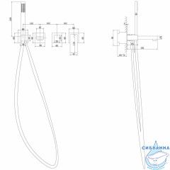 Смеситель ABBER Daheim AF8230 для ванны скрытого монтажа, хром