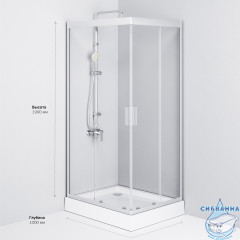 Душевое ограждение AM.PM Gem W90G-404-100280-MT 100x80 профиль хром, стекло прозрачное (без поддона)