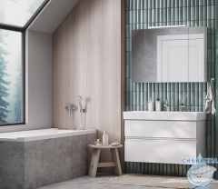 Зеркальный шкаф Roca Oleta 100 белый глянцевый A857648806