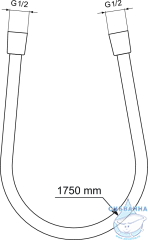 Душевой шланг Ideal Standard 175 см (черный матовый) BE175XG