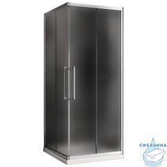 Душевое ограждение ABBER Schwarzer Diamant AG02090MH 90x90 профиль хром, стекло матовое (без поддона)