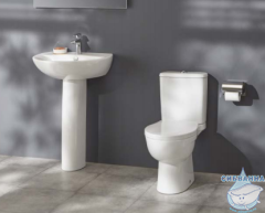 Унитаз напольный безободковый Jacob Delafon Patio  с бачком и сиденьем быстросъемным Soft Close (микролифт)