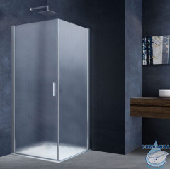 Душевое ограждение Vincea Альфа 90x90 профиль хром, стекло текстурное VSR-3ALP9090MT