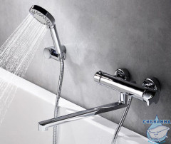 Смеситель для ванны WasserKRAFT Berkel 4802L с душевым гарнитуром (хром)