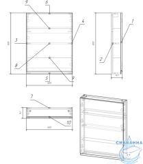 Шкаф Cersanit Moduo 60 SB-SW-MOD60/Wh белый