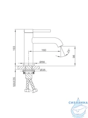 Смеситель раковины Gappo G1006-3 (сатин золотой)