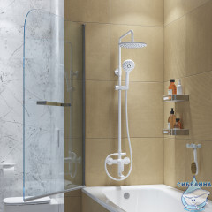 Душевая система Iddis Ray 230 1 режим RAYWT3Fi06 (белый матовый)