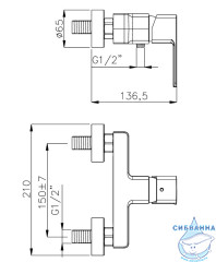 Смеситель для душа Azario Cadeo AZ-15940601 (хром)