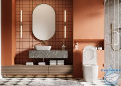 Унитаз приставной импульсный Abber Bequem AC1115P с сиденьем Soft Close (микролифт) (белый)