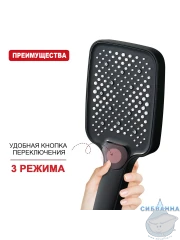 Ручной душ Raglo 3 режима R450.52.06 (черный матовый)