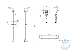 Душевой гарнитур Aquatek Оберон 3 режима AQ2016BG