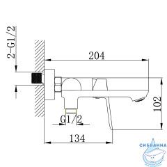 Смеситель для ванны Azario Alanti  AZ-K3032B (черный матовый)