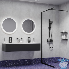 Смеситель для ванны IddisTwist TWIBLBTi02WA (черный матовый)