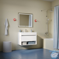 Душевая система с тропическим душем и изливом, хром глянцевый, Zodiac X, IDDIS, ZDXSB3Fi06