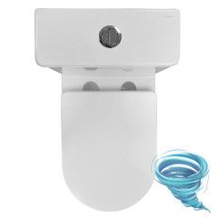 Унитаз напольный со смывом торнадо Azario Terni с бачком и сиденьем Soft Close (микролифт) AZ-8618T