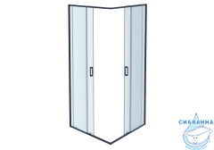 Душевое ограждение Aquatek AQ ARI KV 09020GM 90x90 профиль оружейная сталь, стекло прозрачное (без поддона)