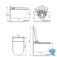 Унитаз подвесной с функцией биде JOMOO ZD8420 с сиденьем Soft Close (микролифт)