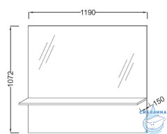 Зеркало Jacob Delafon Struktura 119  EB1215-N18