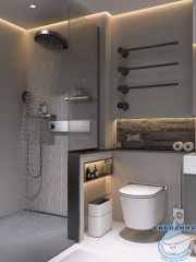 Полотенцесушитель электрический  Wonzon&Woghand Hamburg 47х57 WW-AL313-GM (с возможностью скрытого подключения, подключение универсальное) (графит)