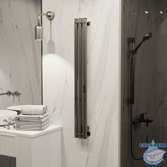 Полотенцесушитель электрический Indigo Style PRO (с таймером) 13х120 оружейная сталь (с возможностью скрытого подключения, подключение R/L)
