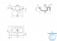 Мебельная раковина Cersanit Moduo 50 slim S-UM-MOD50SL/1