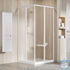 Дверь в нишу Ravak Supernova 90 см профиль белый, стекло грапе 14V40102ZG