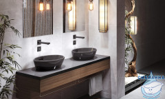 Встраиваемый смеситель для раковины Timo Selene 2073/03SM (черный матовый)