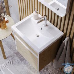 Тумба Aqwella Urban 50 дуб давос с раковиной Фостер 50