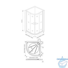Душевое ограждение Bas Infinity R-120-G-CH профиль хром, стекло матовое (без поддона)
