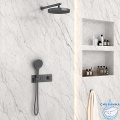 Душевая система Vincea 300 1 режим VSFW-422TI2GM (вороненая сталь)