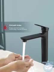 Смеситель для раковины Raglo R03.15.06 (черный матовый)