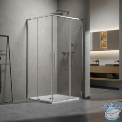 Душевое ограждение Vincea Slim 100x90 профиль хром, стекло прозрачное VSS-6SL9010CL