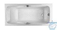Ванна чугунная Jacob Delafon Repos 180x85 с отверстиями для ручек, без ножек E2903-00