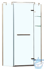 Душевое ограждение Azario Montreal 100x100 профиль золото, стекло прозрачное AZ-NWG3231 1000 R GOLD (без поддона)