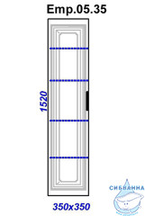 Пенал подвесной Aqwella 5 Stars Empire 35 белый глянец