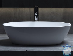 Раковина на столешницу 56 см Salini Callista 1101206SM (материал sapirit, белый матовый)