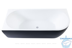 Акриловая ванна Aquanet Family Elegant L 180x80 (белый/черный матовый)