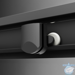 Душевое ограждение Am.Pm Gem W90G-404-120280-BT 120x80 профиль черный, стекло прозрачное (без поддона)