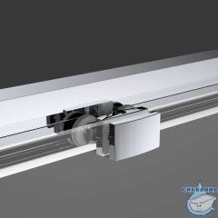 Дверь в нишу Vincea Софт 130 профиль хром, стекло прозрачное VDS-3SO130CL