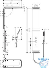 Душевая панель Hansgrohe Raindance 27008400