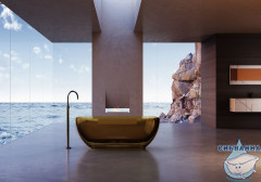 Ванна из полиэфирной смолы ABBER Kristall 170х75 AT9703Vesuvian оливковая