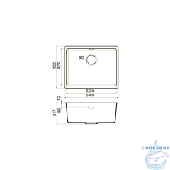 Кухонная мойка Omoikiri Kata 54-U-PA 4993407 пастила
