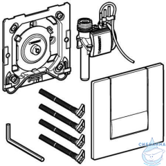 Кнопка смыва Geberit Tango 116.014.21.1 (хром) со смывным клапаном Geberit 115.801.00.1