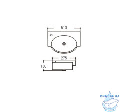 Раковина 51 см Aquatek AQ5329-00